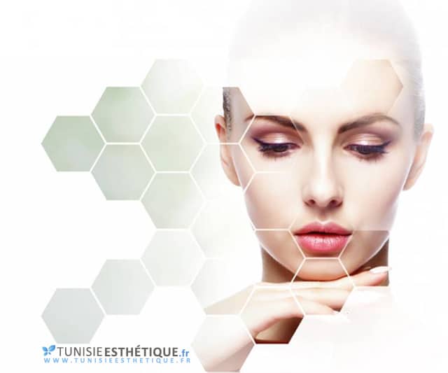 Logo Tunisie esthetique avec visage femme